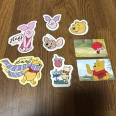 くまのプーさん ステッカー＆カード 7枚セットのサムネイル