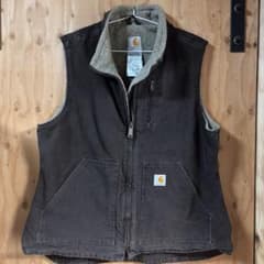 Carhartt FOR WOMEN ボアベスト ブラウン Lのサムネイル