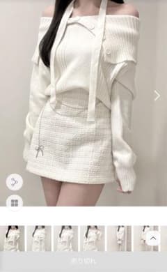 DHOLIC ストラップ付ボタンカラーニットのサムネイル