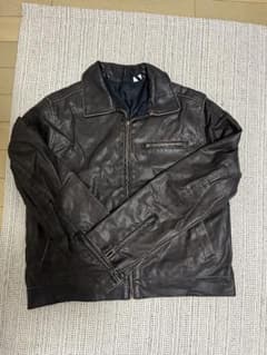 H&M シングルライダースジャケット ダークブラウンのサムネイル