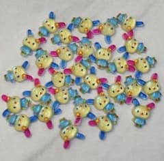Nail art parts, rabbit and flower design, 30 pieces