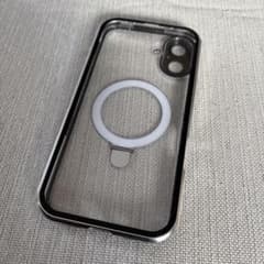 iPhone16 Plus ケース リング付き 透明 フルカバーのサムネイル