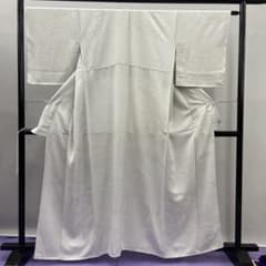 8187 明るい灰 色無地 着物 正絹 茶道 法事 九枚笹 - メルカリ