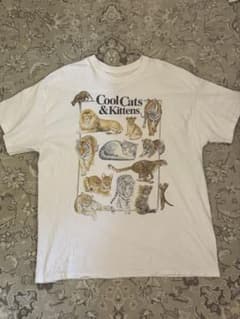 レギュラー古着 tシャツ　90s 00s シティー アニマル 猫科アメリカ古着のサムネイル
