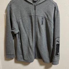 PUMA キッズ ジップアップパーカー グレーのサムネイル