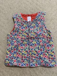 たい焼き様専用　花柄リバーシブルベストのサムネイル