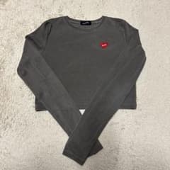 SLOPPY グレー クロップド丈 Tシャツのサムネイル