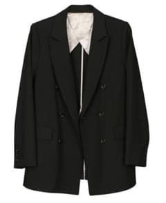ANDRESD peaked lapel jacket ブラック　LLのサムネイル