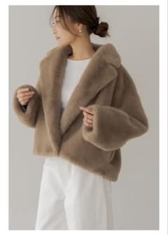 リグリーム　regleam ショートファージャケット　モカ　新品 ショートファージャケット｜SHORT FUR JACKETの通販｜regleam