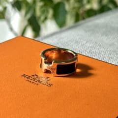 HERMES エルメス リング オランプ PM ゴールド ノワール 13〜14号