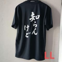 「知らんけど」LL 黒 半袖 おもしろTシャツ 速乾ドライメッシュのサムネイル