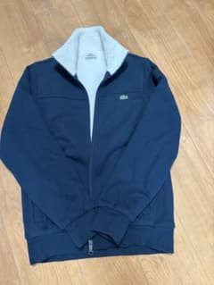 LACOSTE ネイビー　ジップアップジャケット　Mのサムネイル