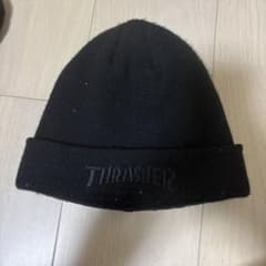 THRASHER ニット帽 ビーニー ブラックのサムネイル