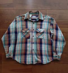 ファイブブラザー　ヘビーネルシャツ　サイズL　ブラウン系　70s80s　usa製のサムネイル