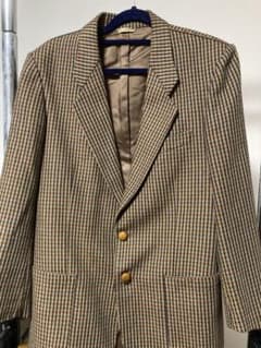 70sチェック柄 テーラードジャケット イタリア製 ウール ヴィンテージ