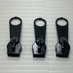 ファスナースライダー 3個セット ブラック（5号サイズ相当・DIY用）のサムネイル
