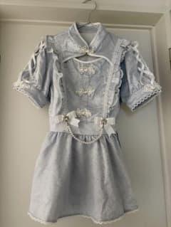 チャイナ服ワンピースセットアップ ブルー コスプレのサムネイル