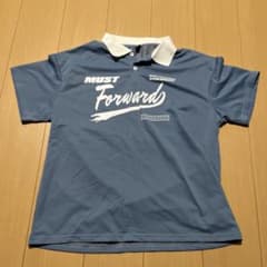 メンズ ポロシャツ ブルー ロゴプリントのサムネイル