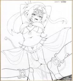 手描きイラスト 大色紙 ボンバーガール パイン ベリーダンス - メルカリ