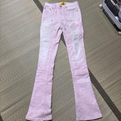 GUAPI デニム ピンク フレアデニム 30 GUAPI ピンク デニムパンツ 30インチ - メルカリ