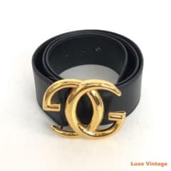 GUCCI インターロッキングG GG レザー ベルト ブラックのサムネイル