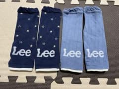 レッグウォーマー ベビー Lee 2点セット売り 紺色 水色 星柄のサムネイル