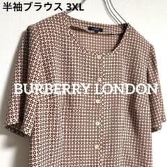 バーバリーロンドン　半袖ブラウス　15号 3XL ラウンドネック ノーカラーのサムネイル