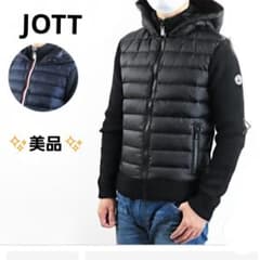 美品 ジョット JOTT ジャンピング ダウンジャケット ニット切り替え M 