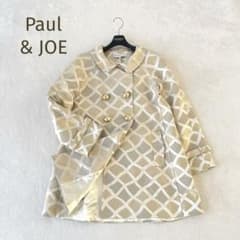 新品タグ付★Paul&JOE★ディテール パターンダブルブレストコート 38 新品タグ付☆Paul&JOE☆ディテール パターンダブルブレストコート 38