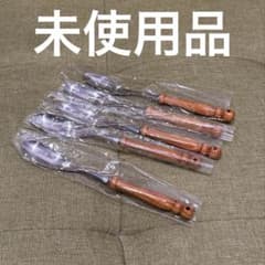 未使用品 木製ハンドル スプーン 5本セット - メルカリ
