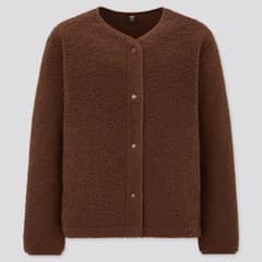 未使用 ボアフリースクルーネックカーディガン（長袖）のサムネイル