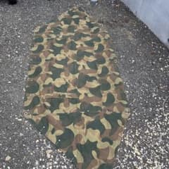 ⑨ベルギー軍実物 50s ブラッシュストロークカモ テント 軍幕 パップテント ④ベルギー軍実物 50s ブラッシュストロークカモ テント 軍幕