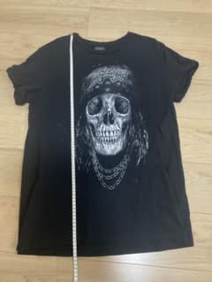ZARA MAN スカルプリント Tシャツ ブラック Lのサムネイル