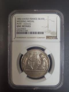 1882年 仏ジェトン 銀製 ウェディングメダル 1882年 仏ジェトン 銀製 ウェディングメダル - メルカリ