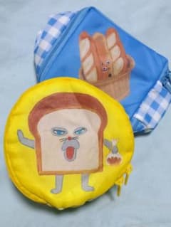 ブロッコリーくじ パンどろぼう 第2弾 c賞ポーチ 2点セットのサムネイル