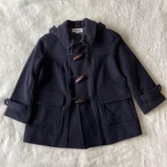 キッズダッフルコート 紺 カシミヤ混(120cm)のサムネイル