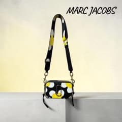 MARC JACOBSスナップショット ショルダーバッグ 花柄ブラック イエロー 
