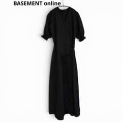 여름 BASEMENT online 카슈쿠루 롱 원피스 F 블랙