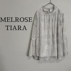 メルローズ　TIARA レースブラウス インナー付き 上品 透け感 フェミニン