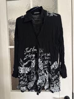 GHOST of HARLEM 長袖シャツ ブラック 総柄 Fのサムネイル