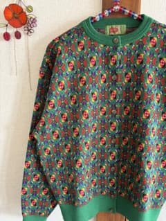 ビンテージ KENZO ケンゾー ゴルフ 総柄 カーディガン ニット セーター