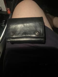 Chrome Hearts 黒 レザー 三つ折り財布のサムネイル