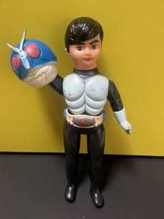 仮面ライダー 面取れソフビ　当時物　レアな青マスク　約30cm 仮面ライダー 面取れソフビ 当時物 レアな青マスク 約30cm - メルカリ