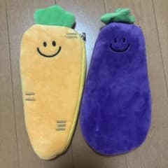 人参 茄子　ペンケース　2点セットのサムネイル