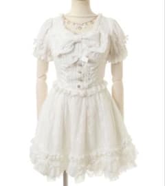 LIZLISA ダブルレースアップリボンワンピース ホワイト 完売品 - メルカリ