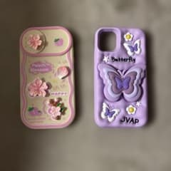 花とバタフライのiPhone11用ケースのサムネイル