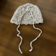 ハンドメイド かぎ針編み ベビーボンネットのサムネイル