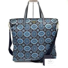 PRADA プラダ トートバッグB2600A 2way A4可 アラベスク柄 - メルカリ