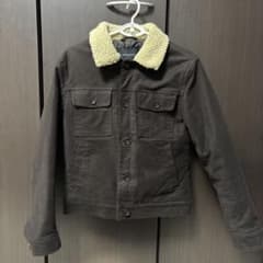 当日発送 BANANA REPUBLIC ボア襟ジャケット ブラウン Sのサムネイル