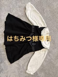 EAST BOYフリルシャツと黒リボンワンピースのセットのサムネイル